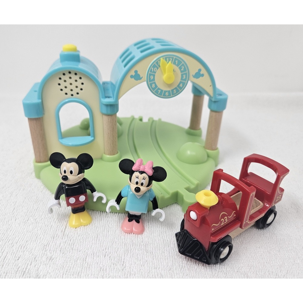 BRIO Disney Mickey Mouse Record & Play Train Station w/Minnie, # 32270, NO SOUND
